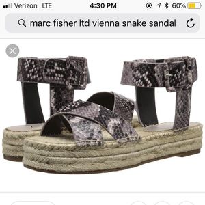 Marc Fisher Snakeskin Sandals